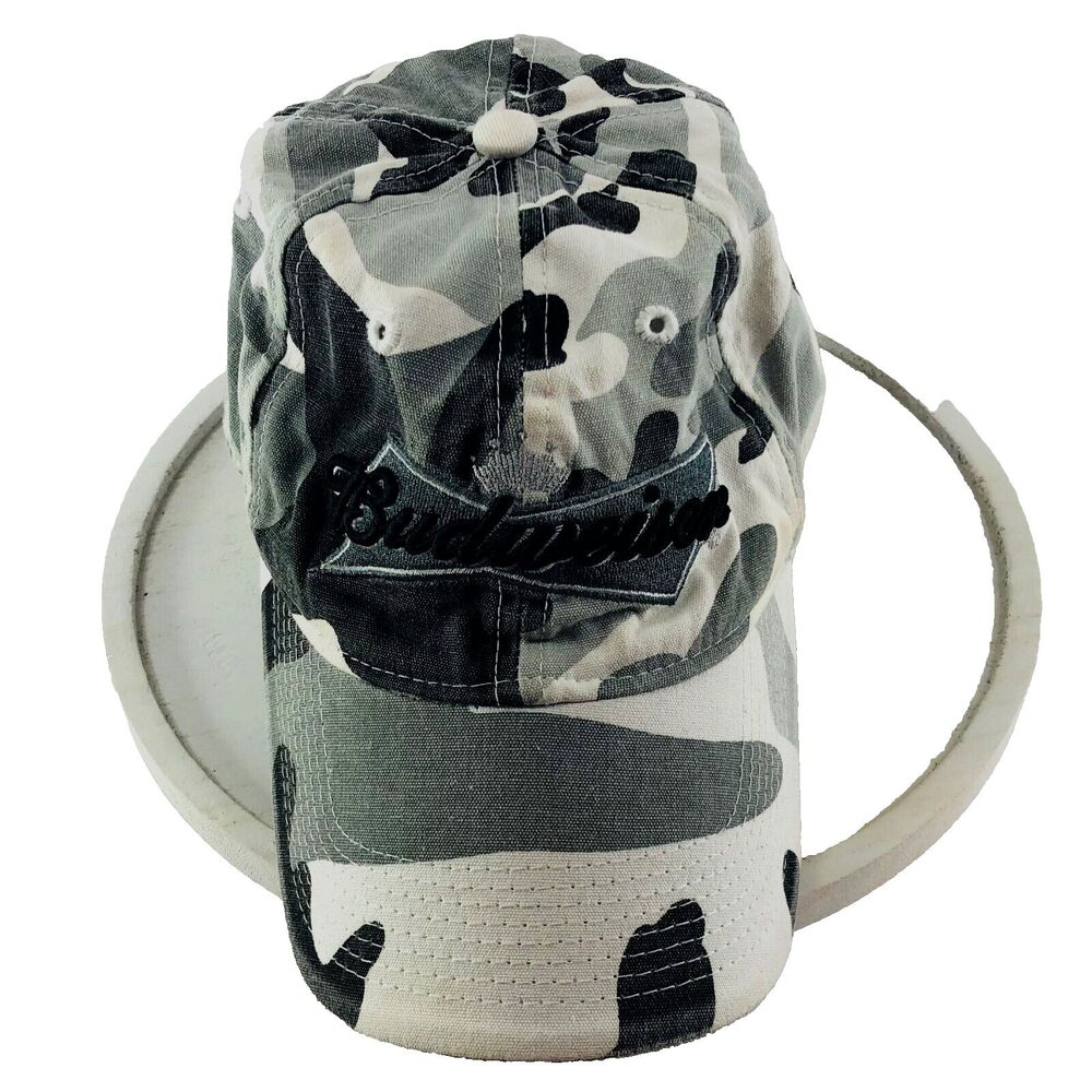 Anheuser-Busch Hat Baseball Cap Men's One Size Budweiser Bud Camo Trucker